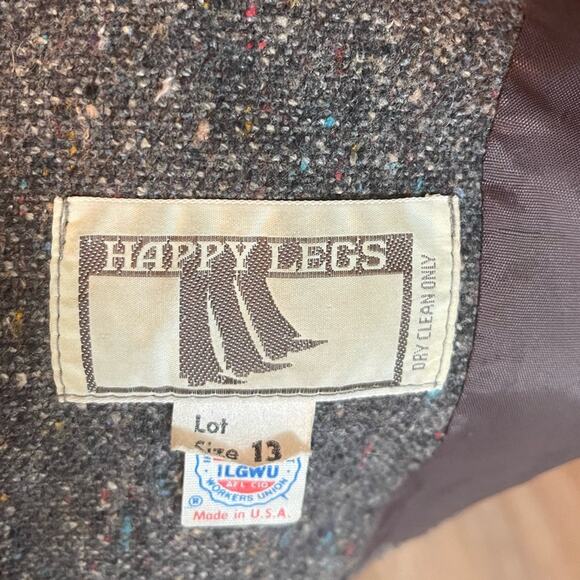 Vintage Happy Legs Gray Tweed Blazer Size 13 - Picture 3 of 3